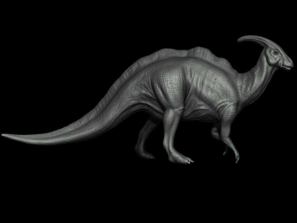 1024x768 Parasaurolophus Dinosaur Sculpture