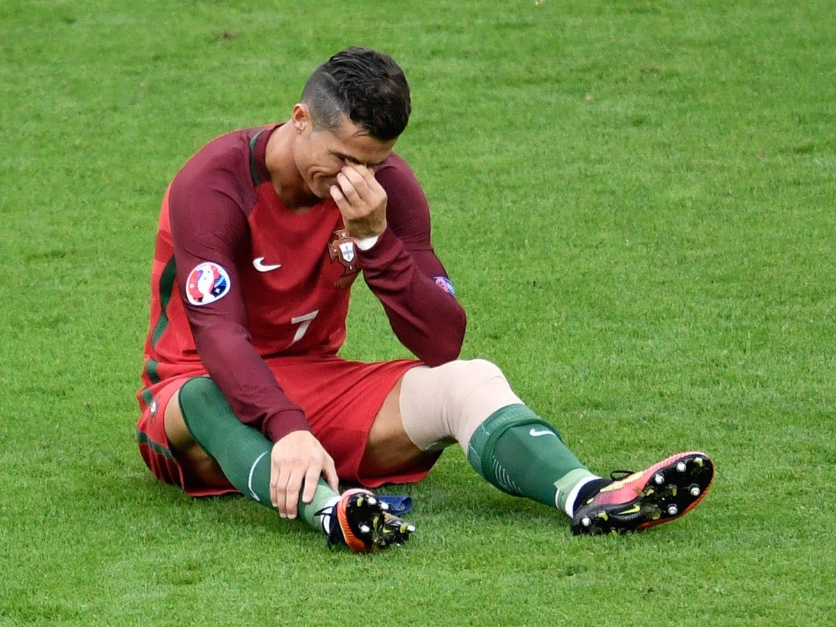 1200x900 Cristiano Ronaldo starts crying as injury forces him off in Euro 2016 final to deal Portugal a major blow