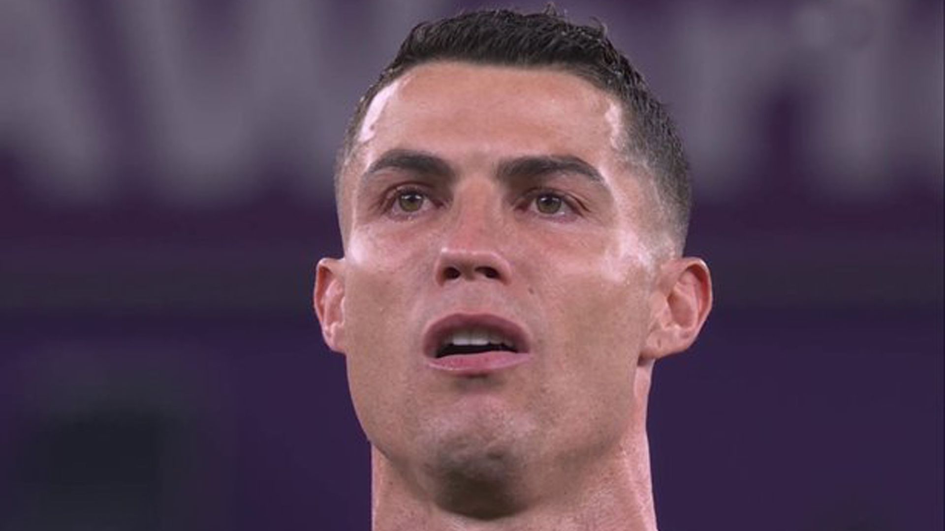 1920x1080 Emotional Cristiano Ronaldo on verge of tears as he belts out national anthem before Portugal's World Cup clash vs Ghana
