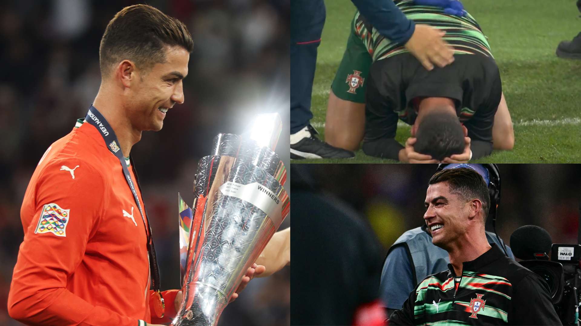 1920x1080 VIDEO: Portugal hero Cristiano Ronaldo breaks down in tears after Roberto Martinez's side clinch second Nations League title with penalty shootout victory over Spain