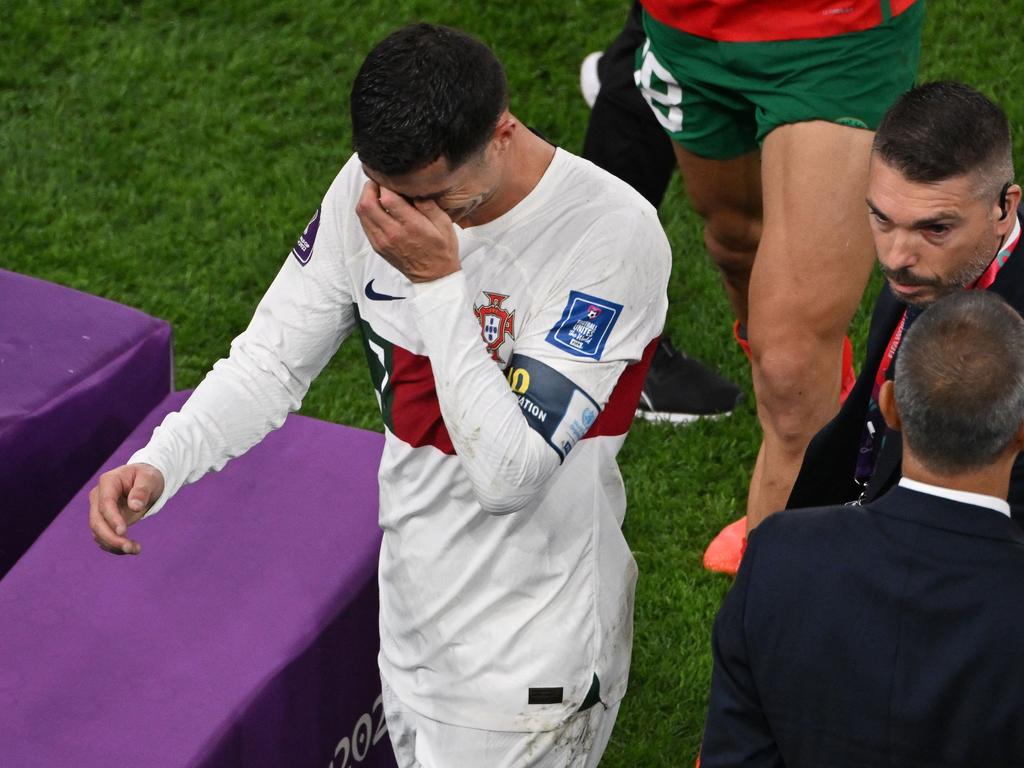 1024x768 Cristiano Ronaldo crying, World Cup 2022: Hero moment never came