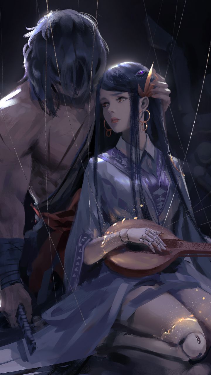 720x1280 Woman and warrior, artwork, fantasy, anime, 720x1280 wallpaper