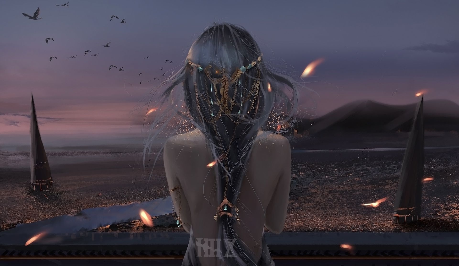 1920x1113 Fantasy Girl Art Wallpaper, HD Anime Wallpaper, 4k Wallpaper, Image, Background, Photos and Picture