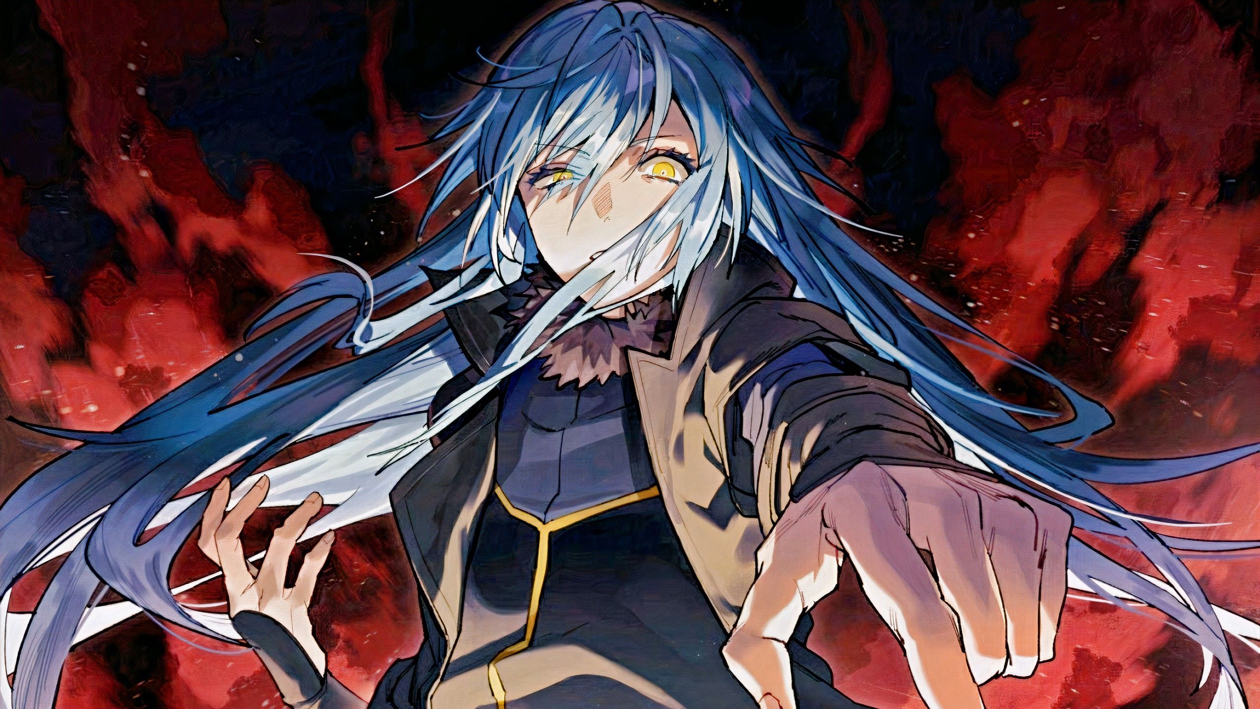 2560x1440 Yellow Eyes Rimuru Tempest Tensei shitara Slime Datta Ken HD That Time I Got Reincarnated as a Slime Wallpaper