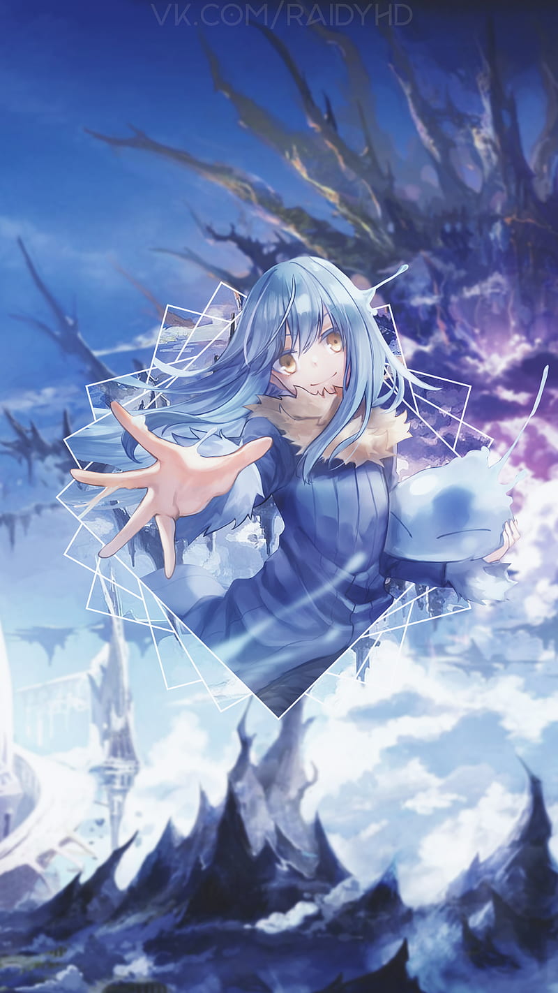800x1422 Anime, -in-, anime girls, blue hair, yellow eyes, Rimuru, Tensei Shitara Slime Datta Ken, HD phone wallpaper
