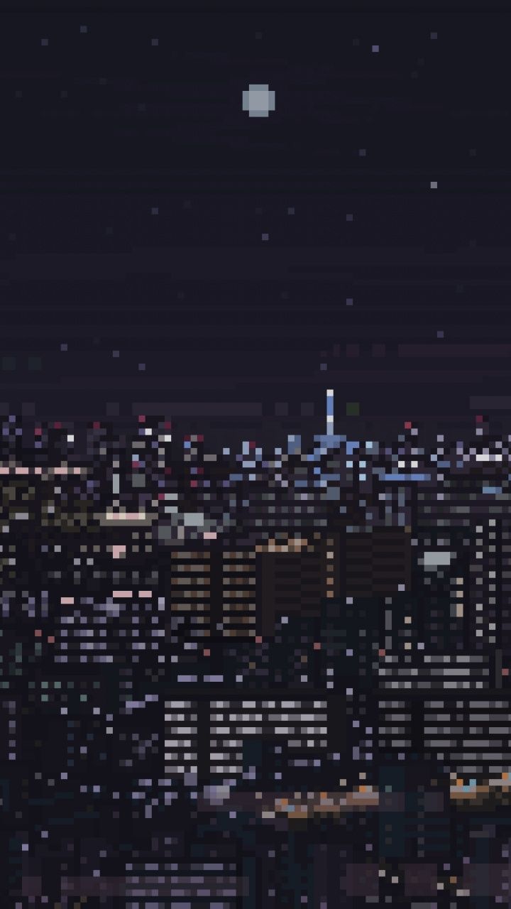 720x1280 Dark Pixel Art Wallpaper