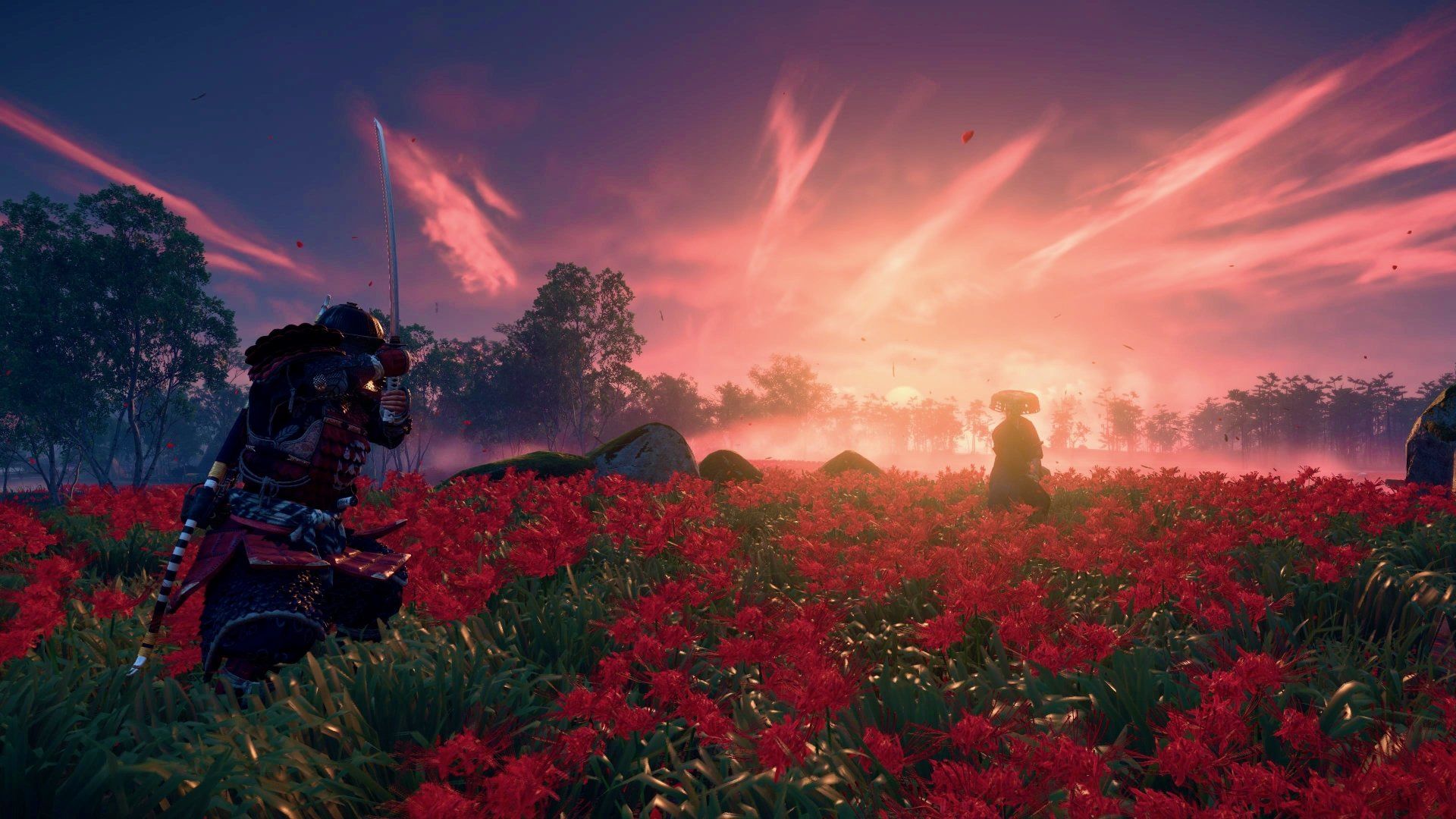 1920x1080 Ghost of Tsushima: Samurai Sunset in 4K Ultra HD Wallpaper