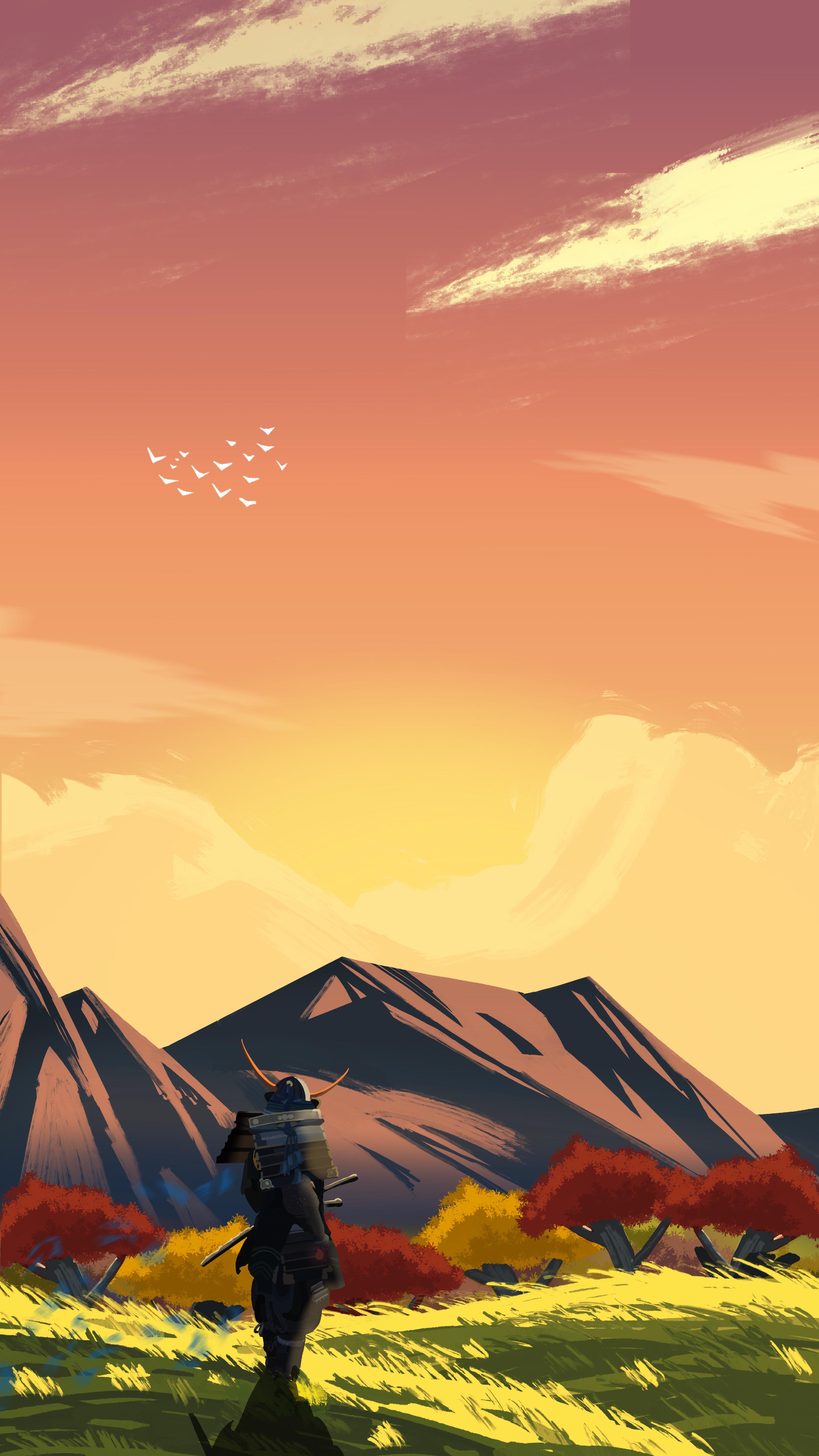 3000x5332 Samurai sunset