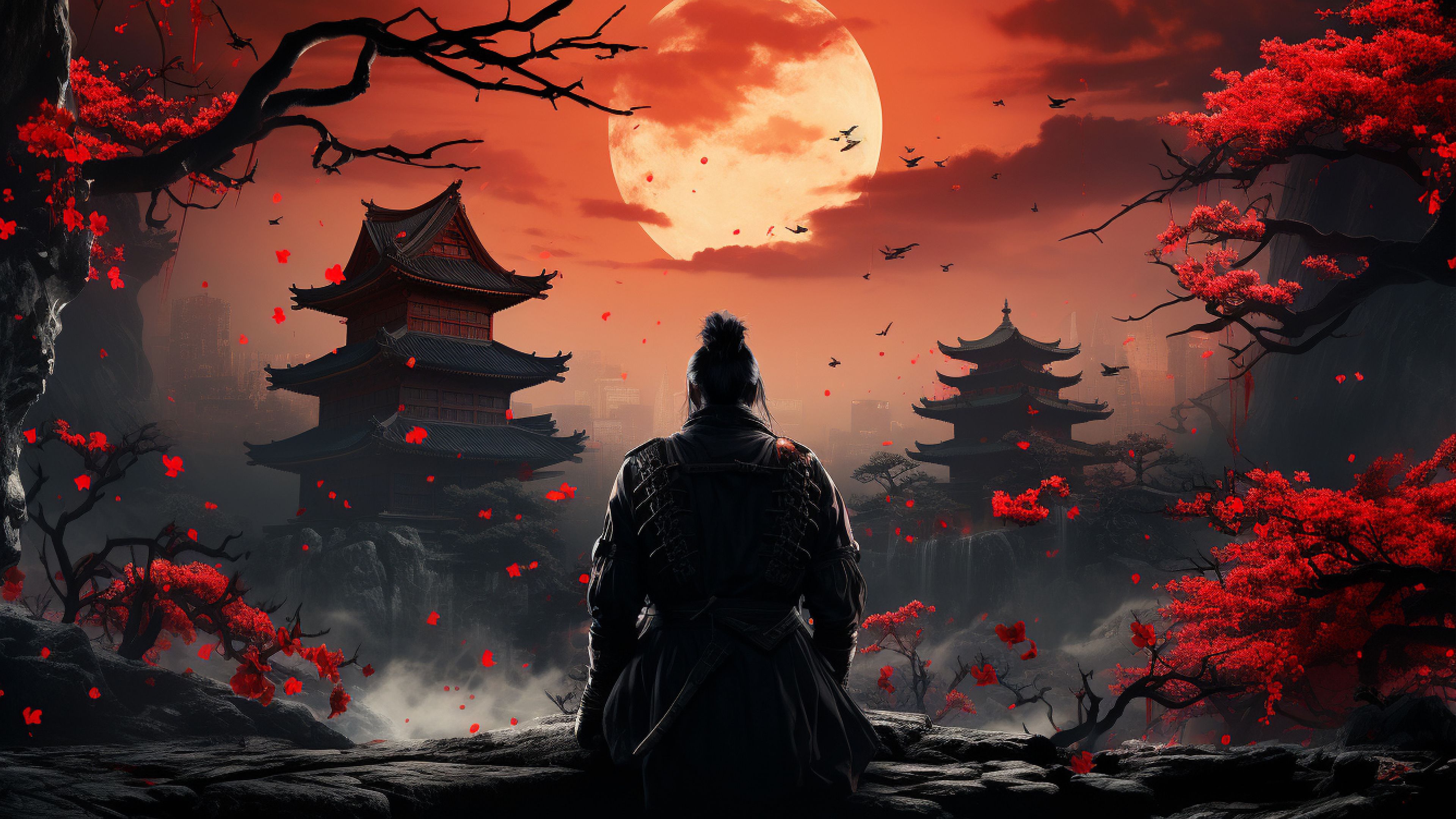 3840x2160 Desktop wallpaper: Samurai