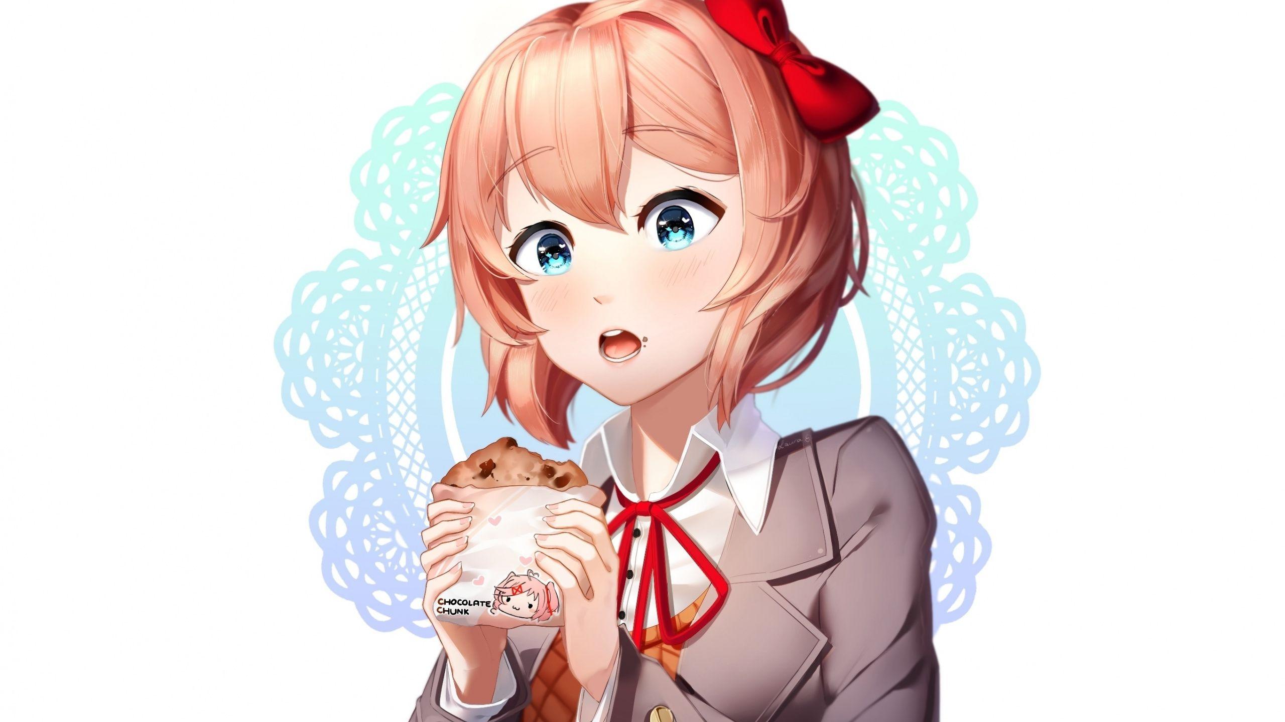 2560x1440 Download 2560x1440 wallpaper curious, natsuki, doki doki