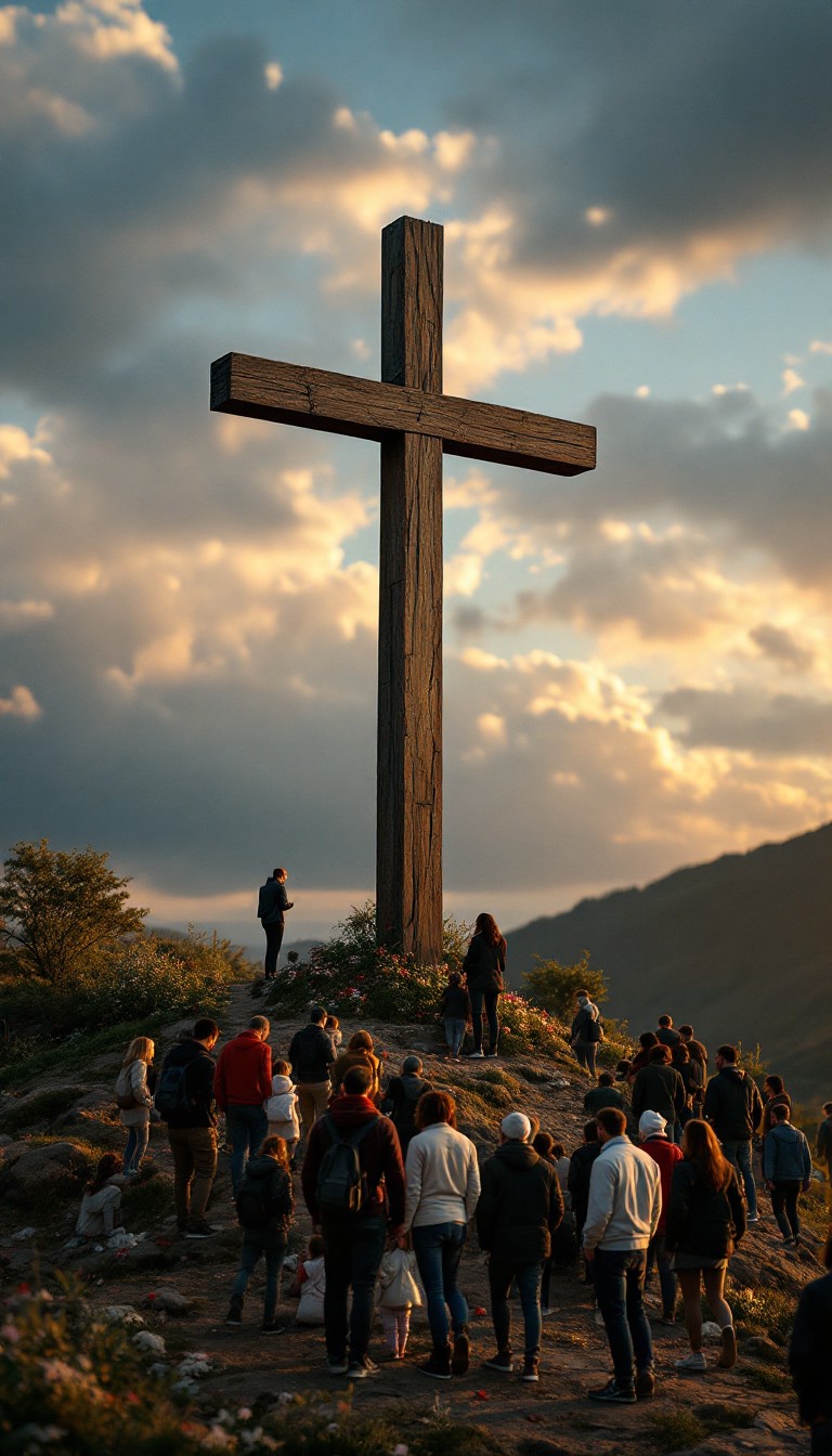 768x1344 Free Cross at Crossroads Image, Wooden, Weathered