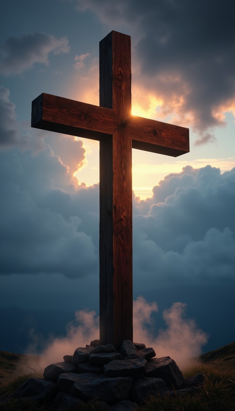 768x1344 Free Solitary Wooden Cross Image, Cross, Spirituality