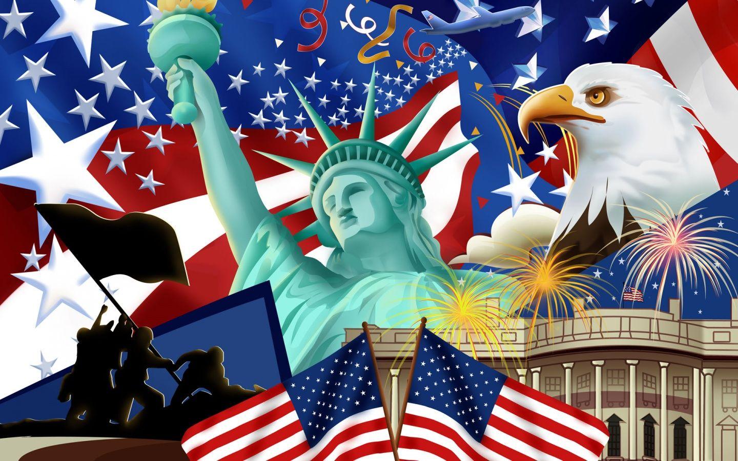 1440x900 American Flag desktop PC and Mac wallpaper