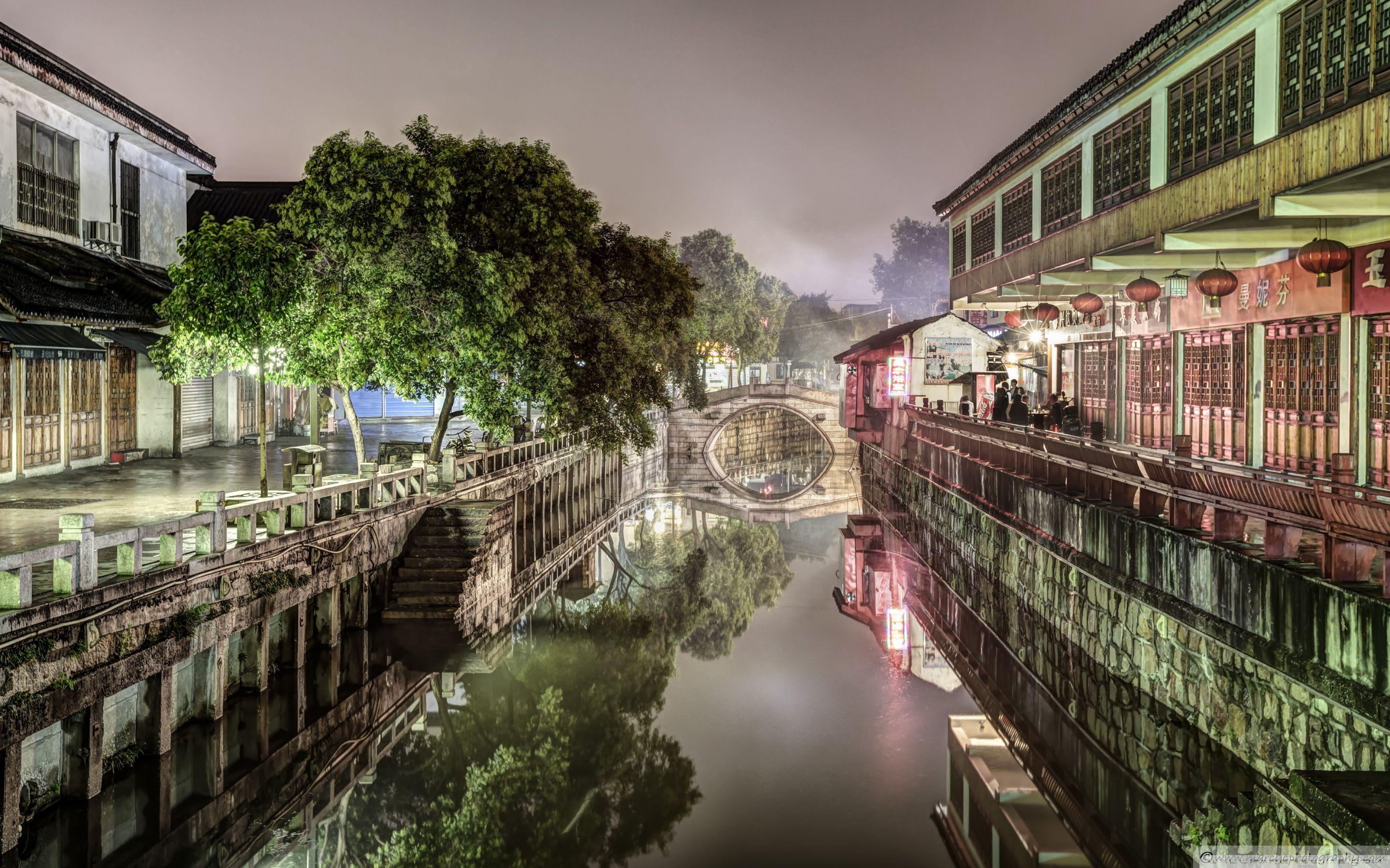 2880x1800 Nanxiang Ancient Town at Night (Shanghai, China) ❤ 4K HD Desktop