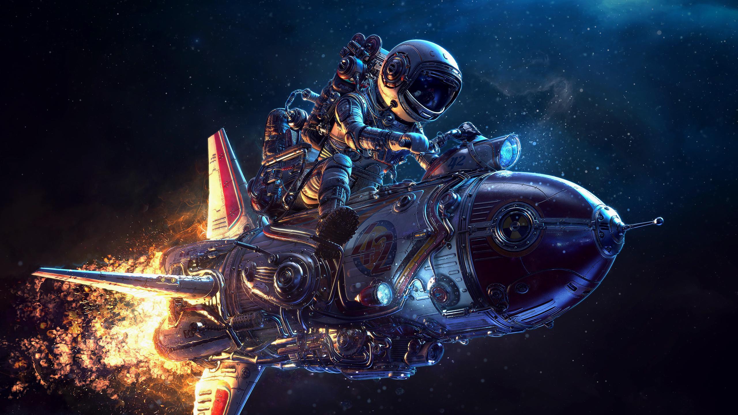 2560x1440 Motorcycle Rocketship (2560x1440)
