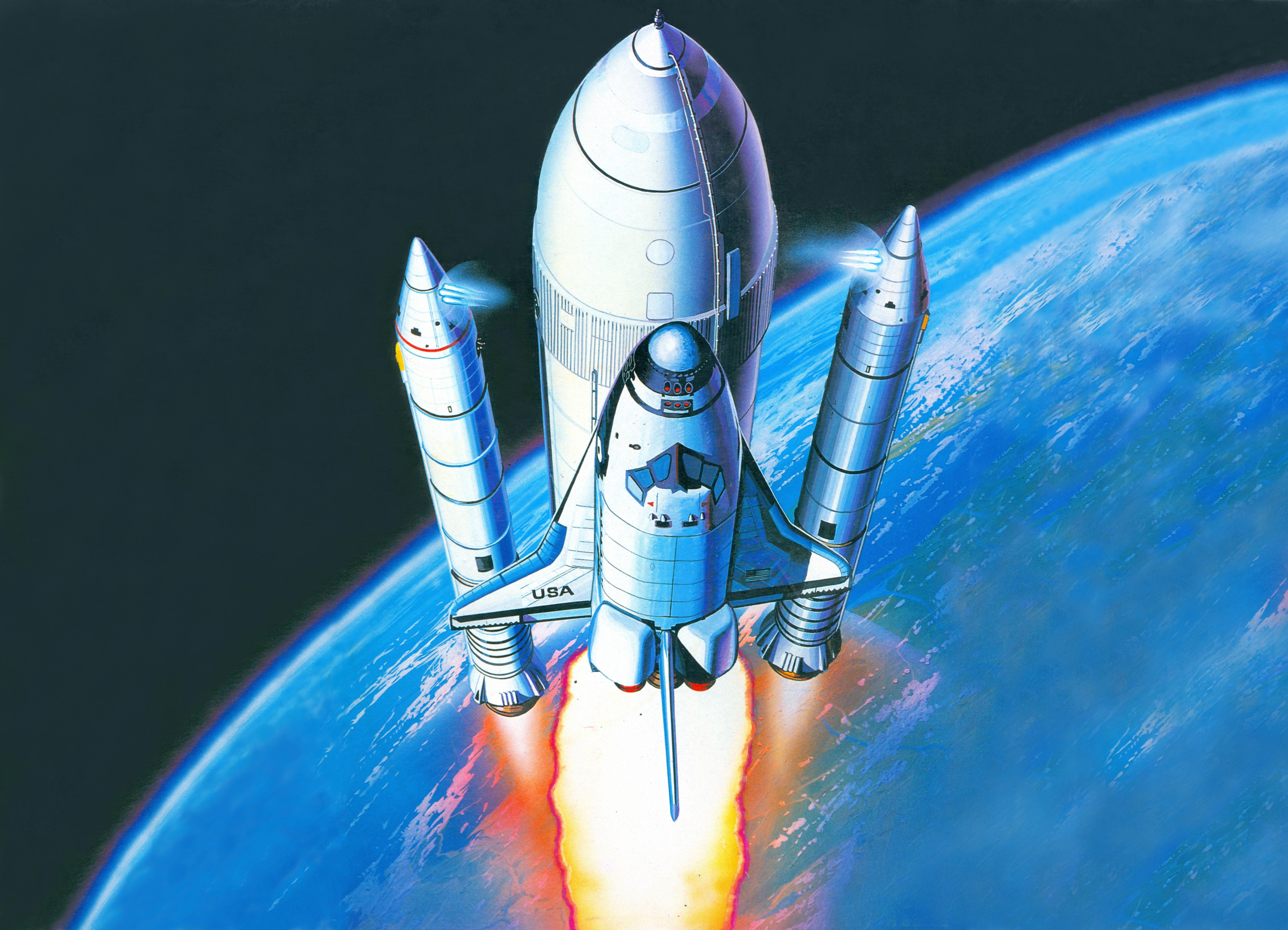 8041x5805 Desktop Wallpaper Rocket Spase Shuttle Space ship 8041x5805