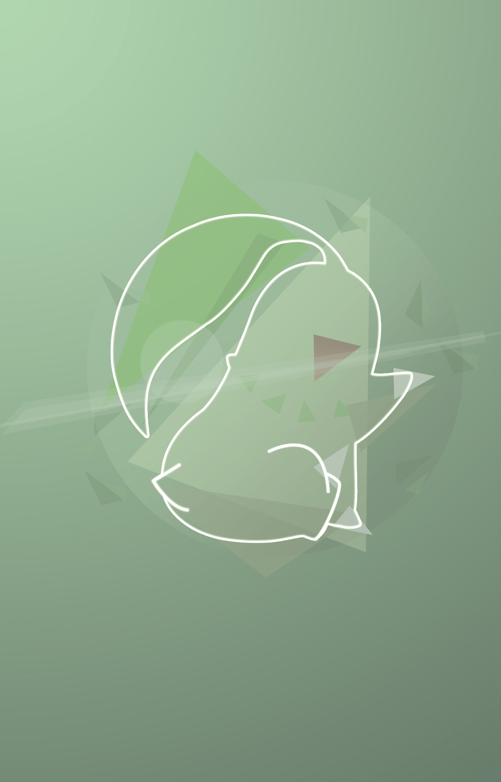 1024x1598 Free download CHIKORITA POKEMON WALLPAPER LOW POLY ABSTRACT