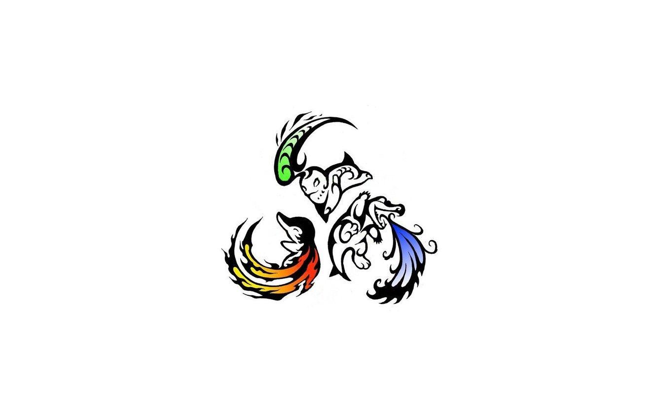 1332x850 Wallpaper grass, water, fire, elements, flame, grass, water, pokemon, pokemon, chikorita, cyndaquil, Cyndaquil, totodile, Totodile, Chikorita image for desktop, section минимализм