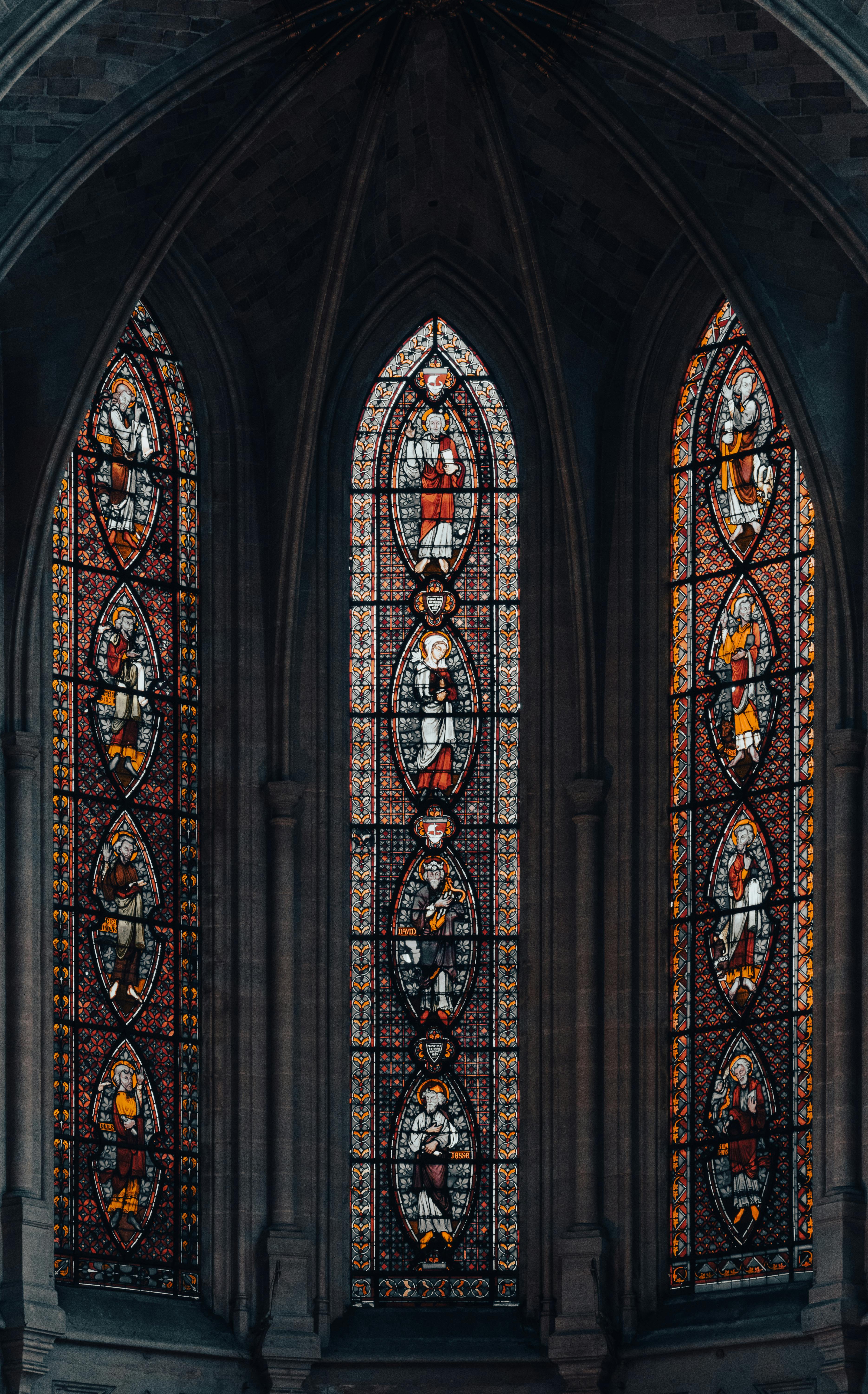 3738x6000 Stunning Gothic Cathedral Stained Glass Windows · Free