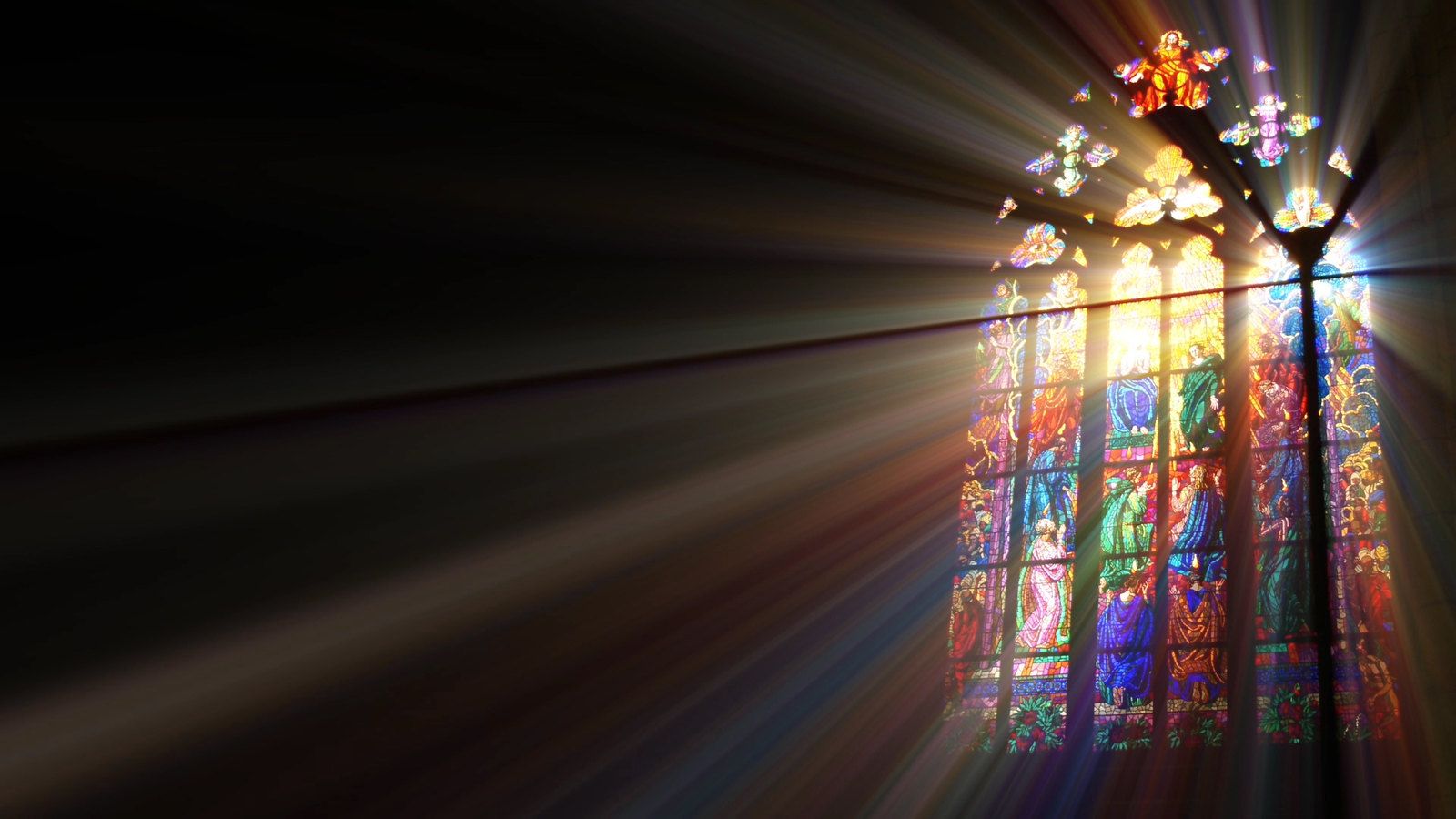 1600x900 Stained Glass Window Full of Light and Color. Please attrib