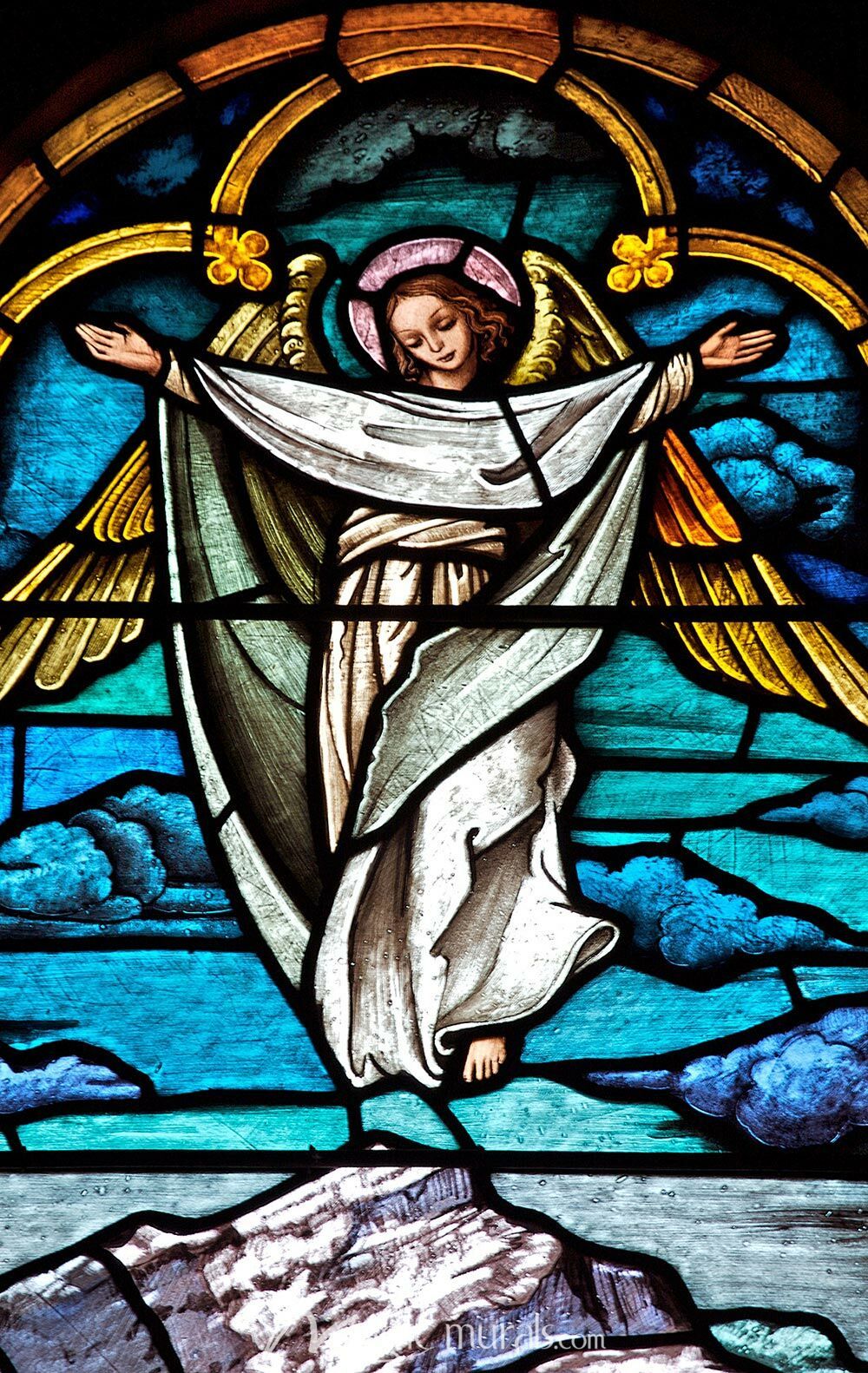 1000x1582 Stained Glass Angel
