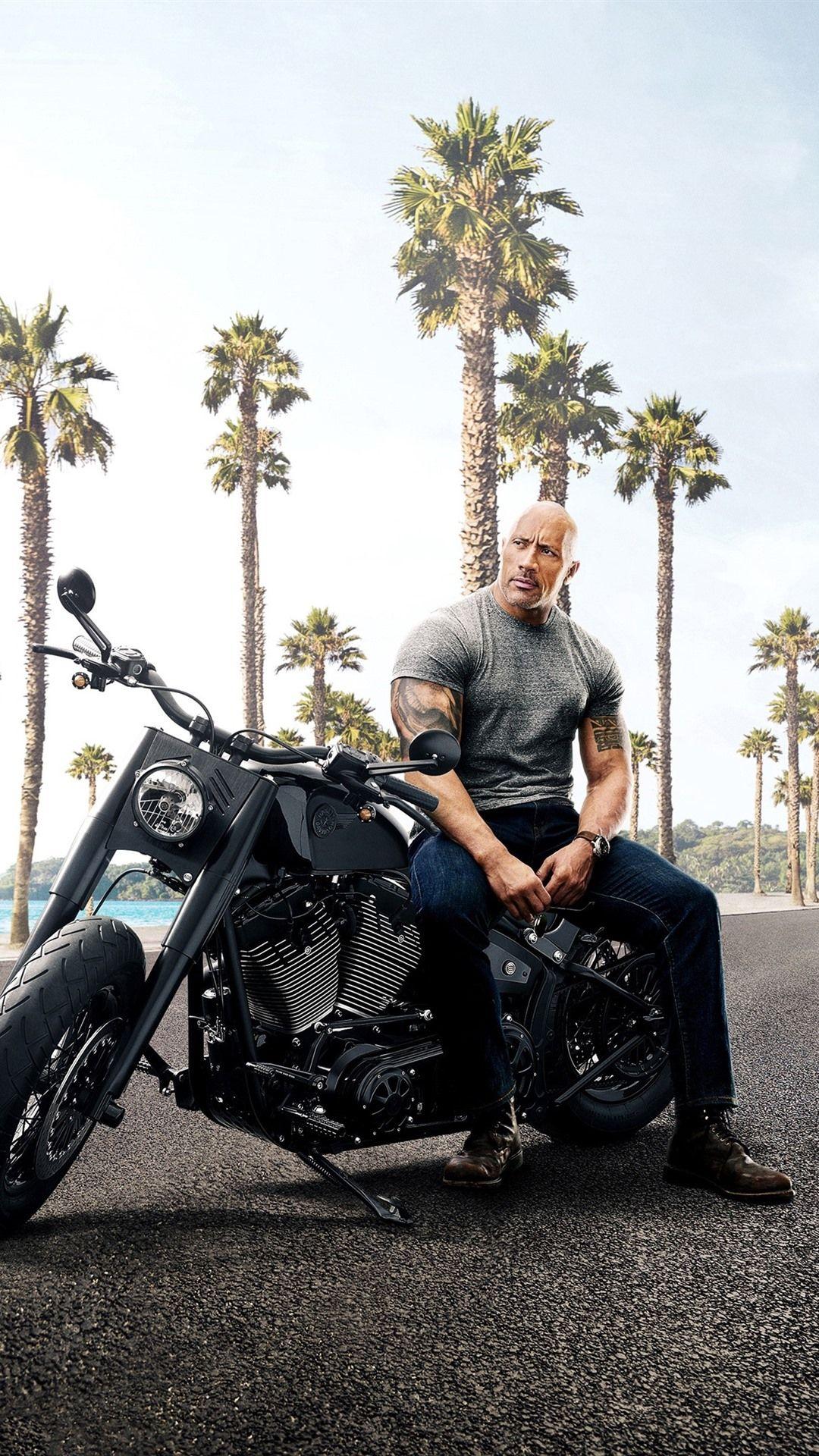 1080x1920 Free download Dwayne Johnson Jason Statham Fast and Furious 8