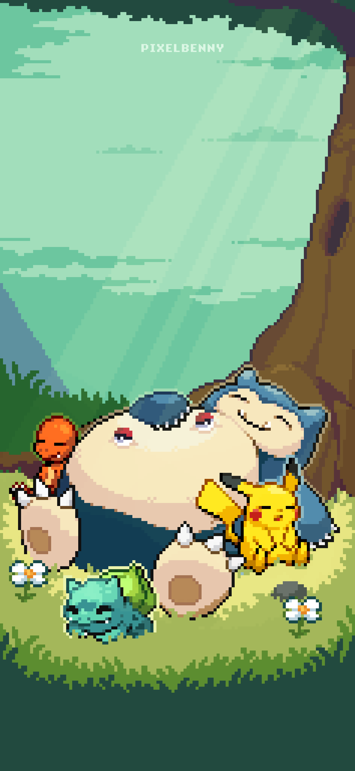 1180x2560 Snorlax and the gang! [ Animated Phone Wallpaper ]