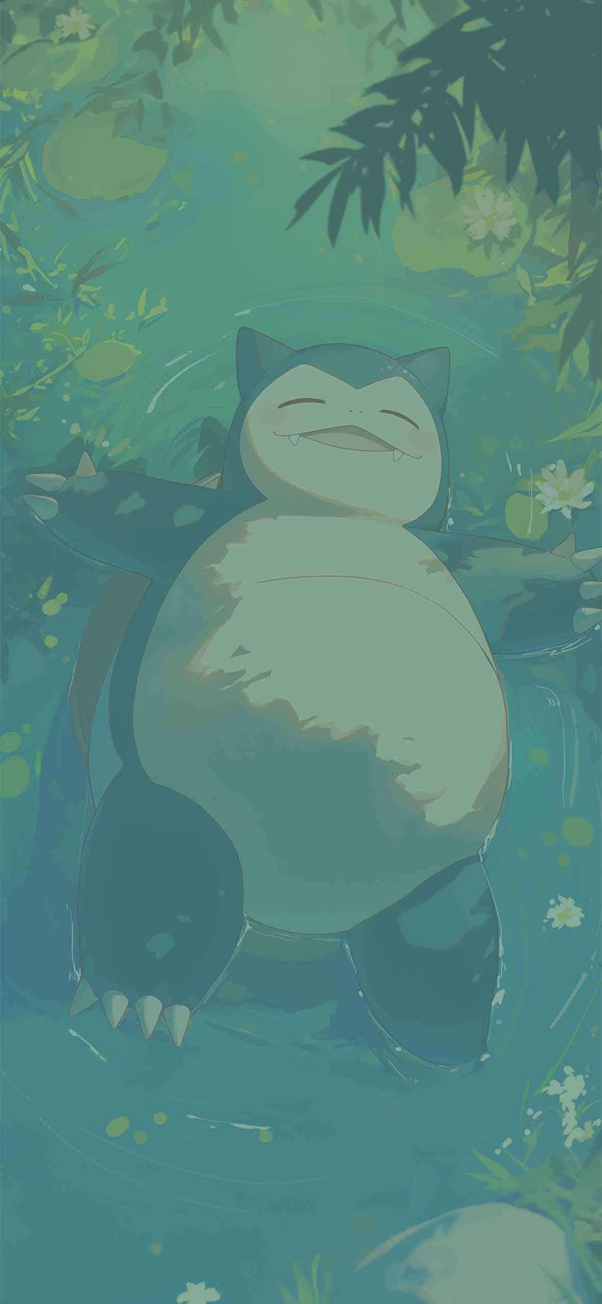 1180x2554 Snorlax Floating River Calm Wallpaper Wallpaper HD