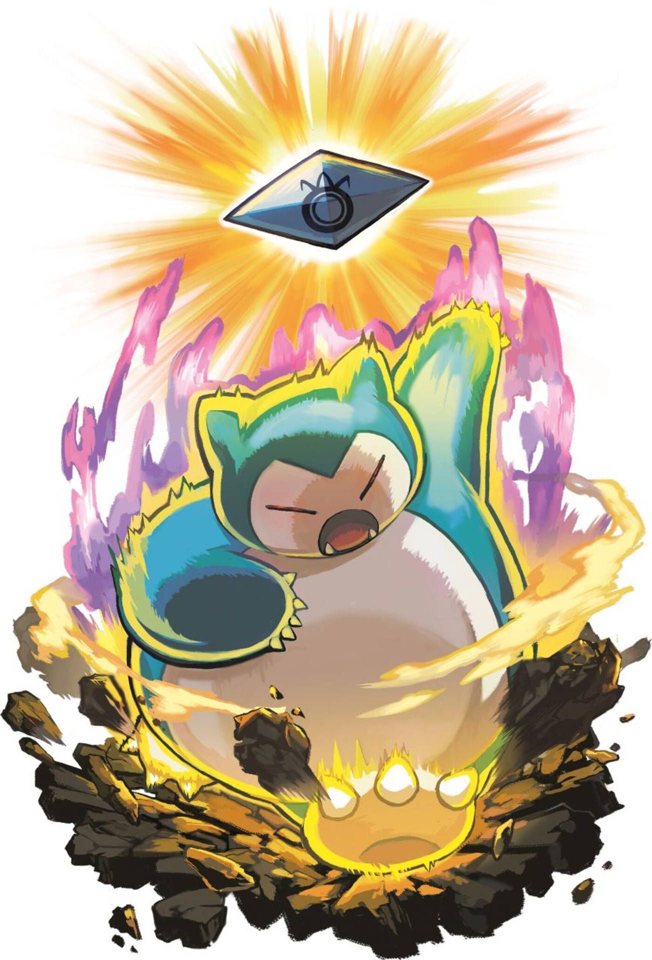 1304x1920 Download Fiery, Angry Snorlax Wallpaper