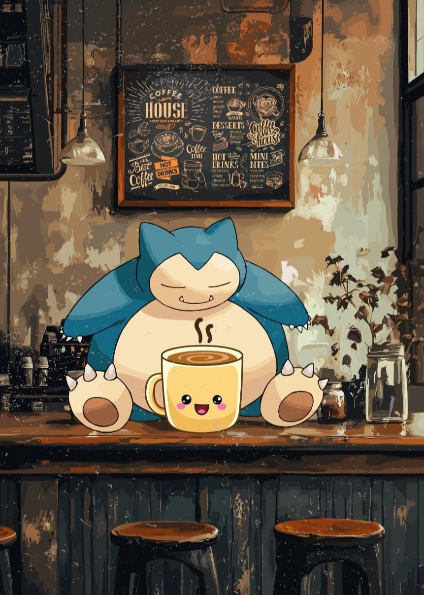 861x1207 Snorlax Cafe Poster Fan Art