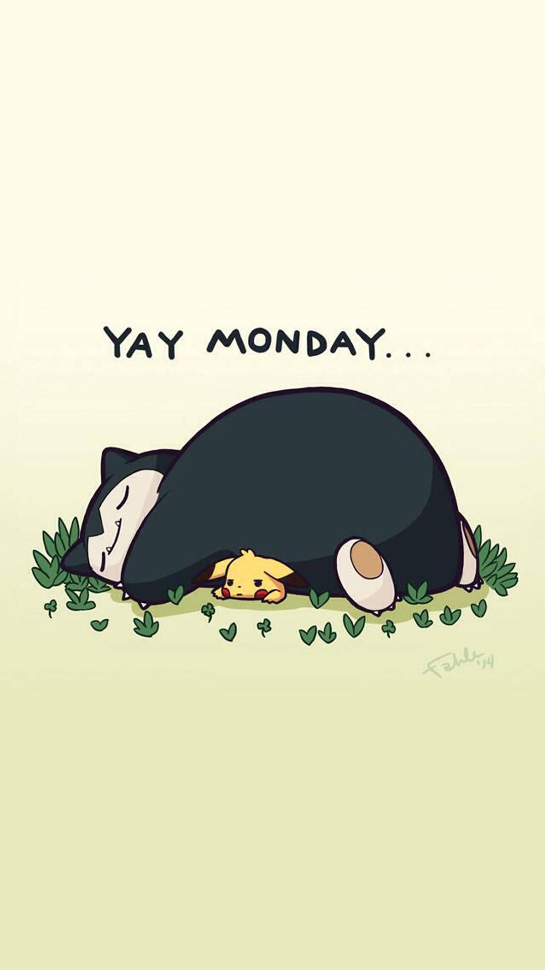 1080x1920 Download Snorlax: So Ready for Monday Wallpaper