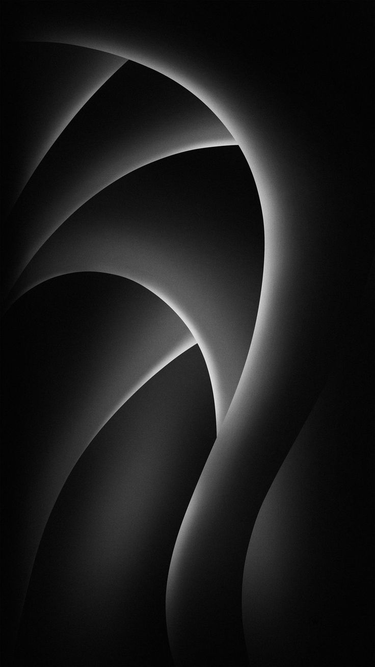 736x1308 Wallpaper waves, dark, abstraction, shapes, monochrome, Black 4K by Anastasmile. Download wallpaper waves, dark, abstraction, shapes, monochrome for free