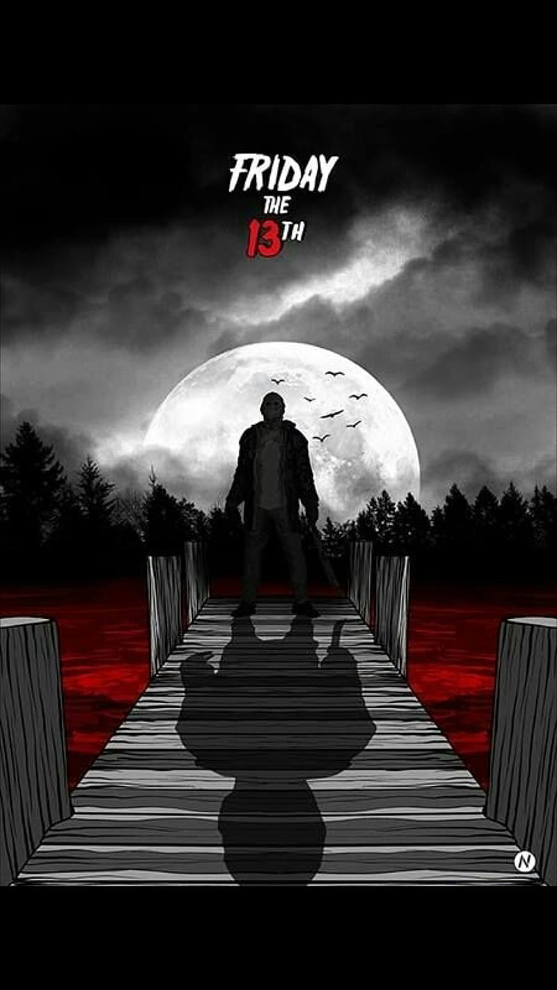 800x1422 Friday the 13th art, classic horror, friday the 13th, horror, iscreaminc, jason, HD phone wallpaper