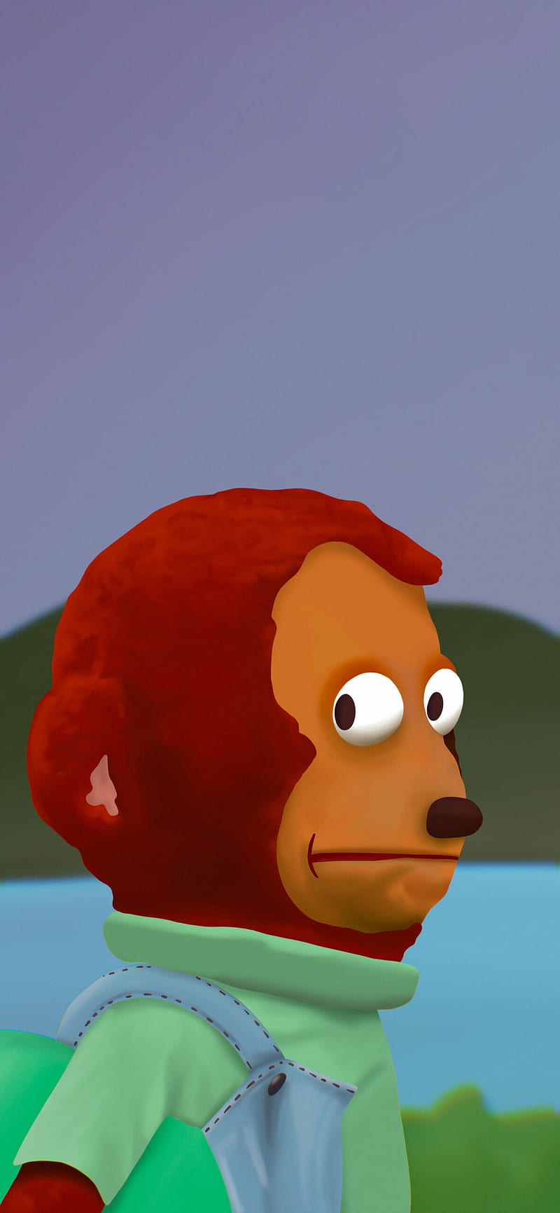 800x1731 HD monkey meme wallpaper