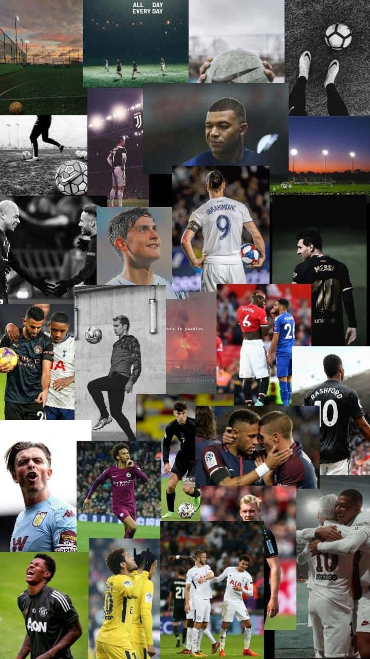 720x1280 Download Football Collage Aesthetic Wallpaper
