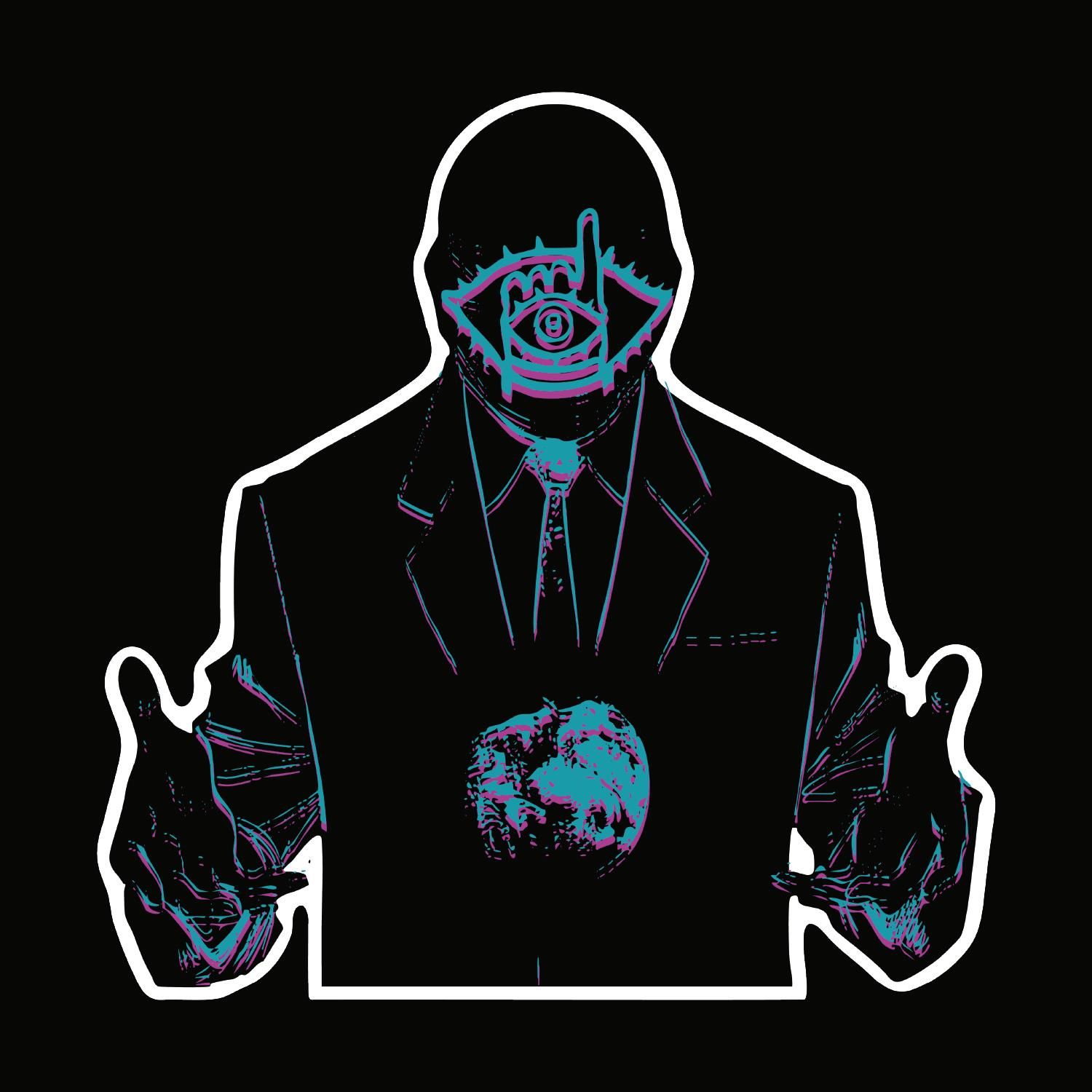 1500x1500 The Friend 4 Inch Sticker 20th Century Boys Anime Laptop Decal Glitch Art