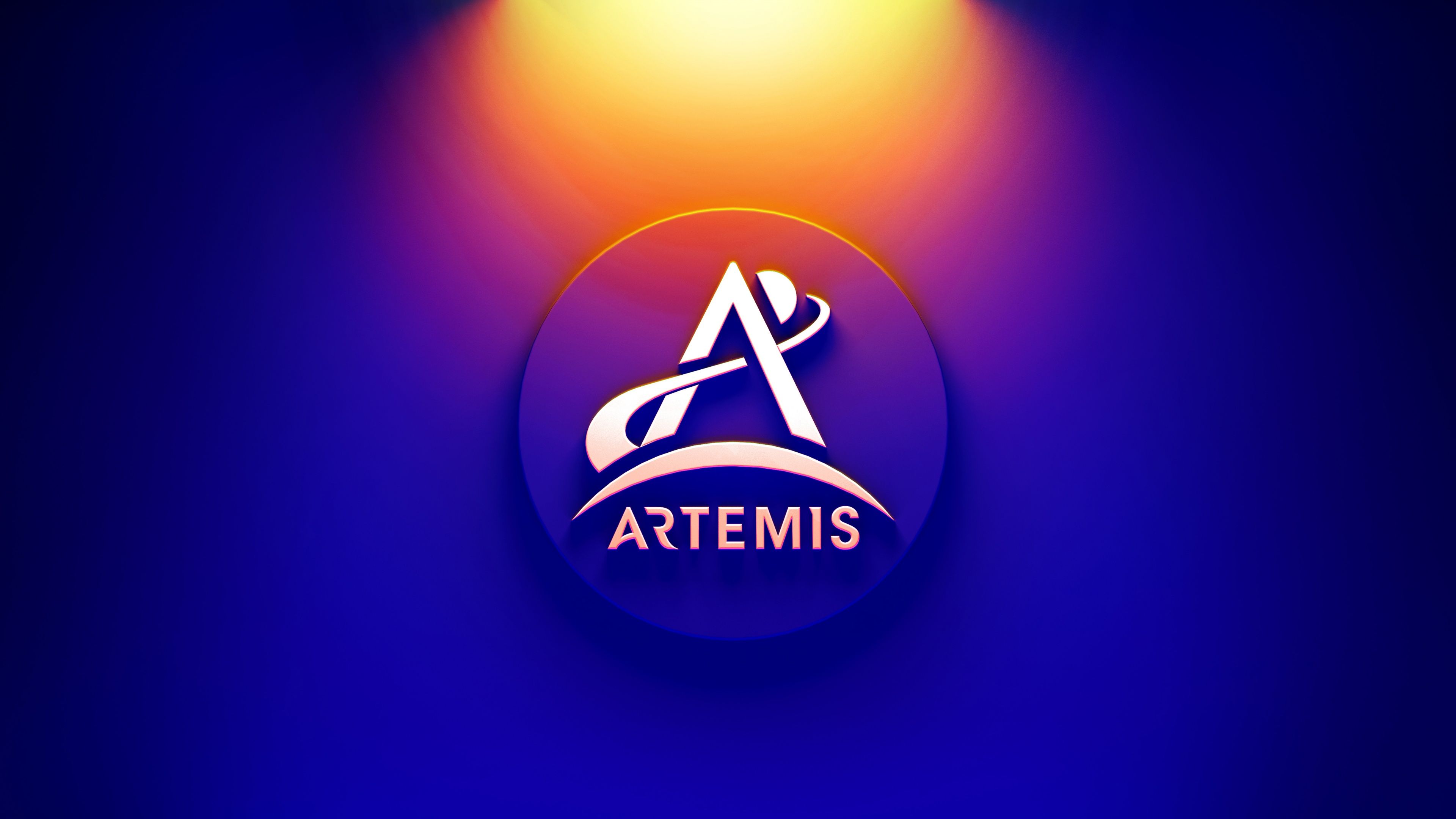 3840x2160 NASA Artemis Wallpaper 4K, Gradient background, 5K