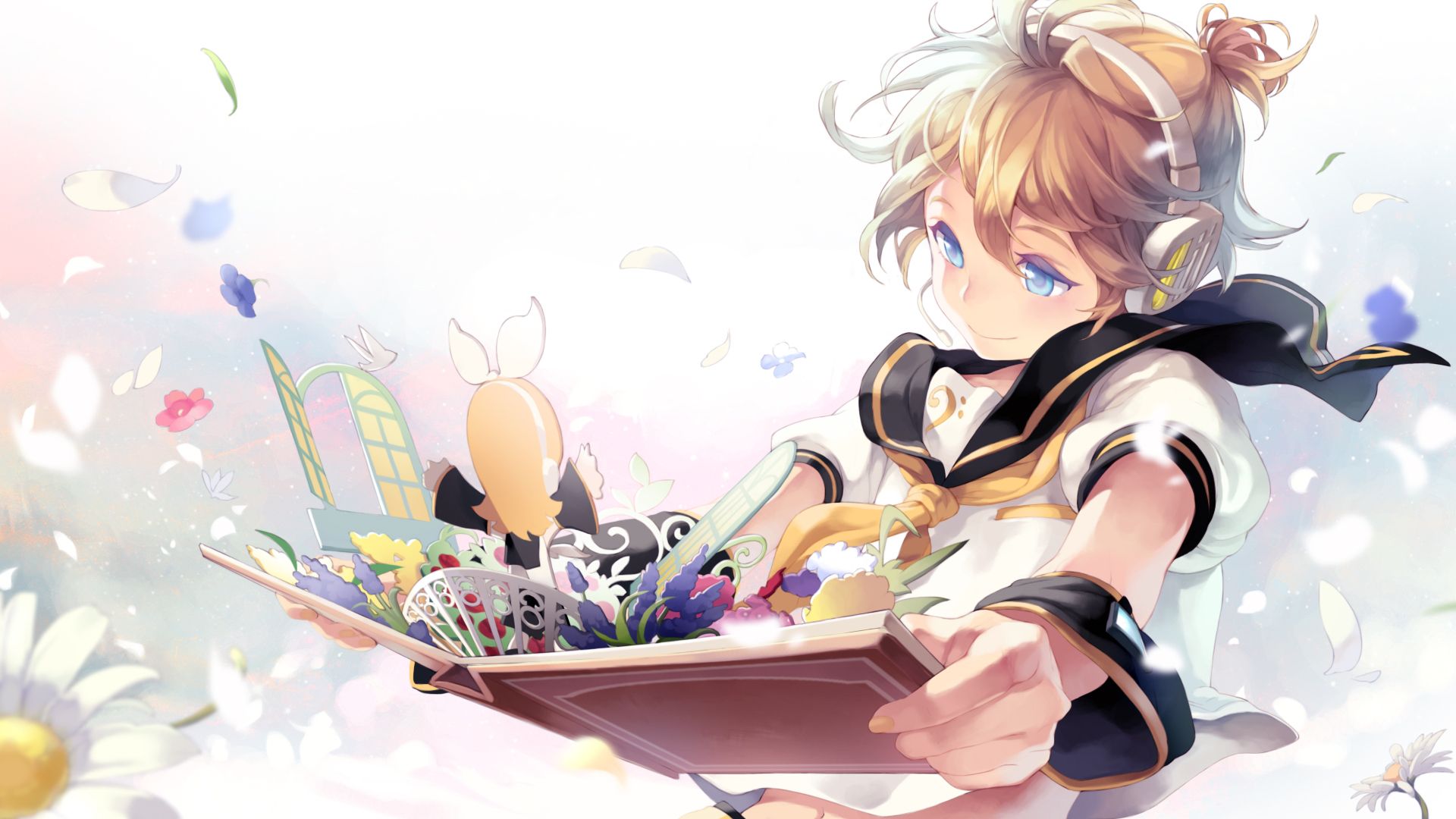 1920x1080 Kagamine Len Wallpaper by Comet (Pixiv113726) Anime Image Board