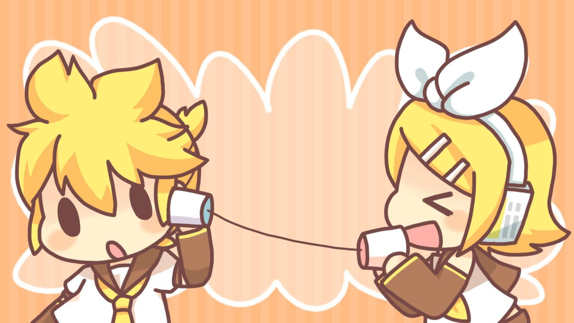 1920x1080 Download Chibi Anime Kagamine Rin&Len Wallpaper