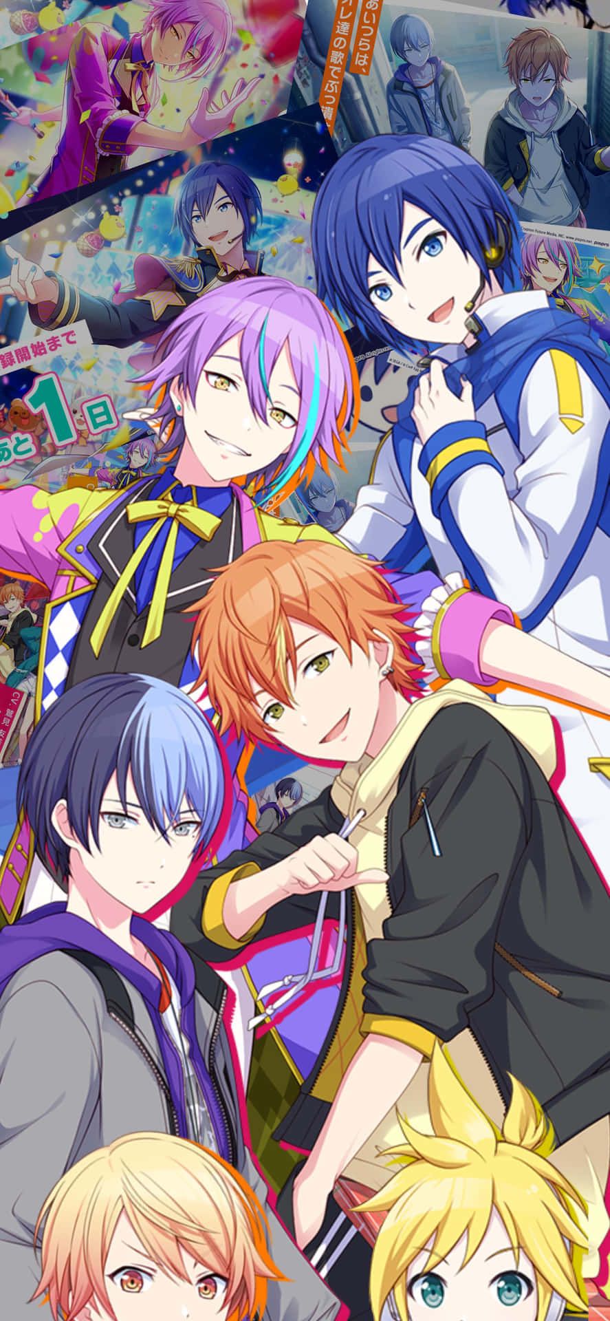 887x1920 Download Project Sekai Vivid Bad Squad Group Wallpaper