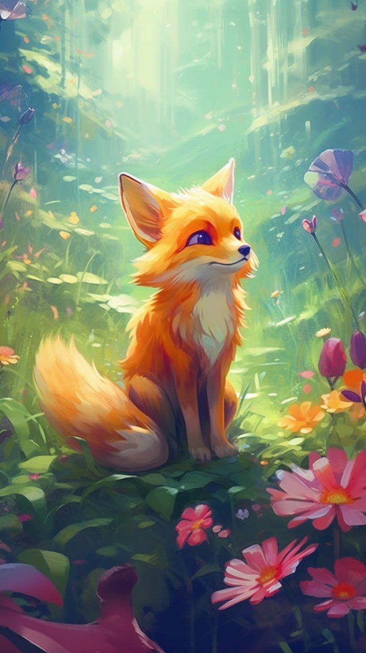 717x1280 Fox Wallpaper Art, Fox Wallpaper, Fox Wallpaper Aesthetic, Fox Wallpaper Aesthetic Dark