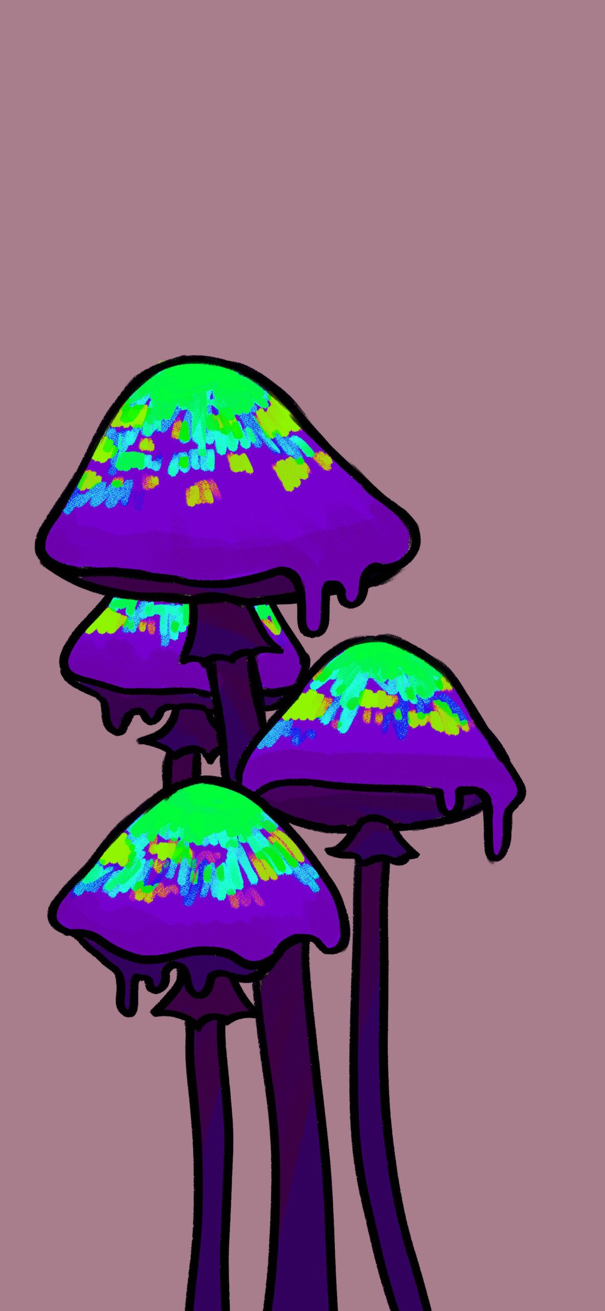 1183x2560 Mushrooms Pink Wallpaper Mushroom Wallpaper iPhone