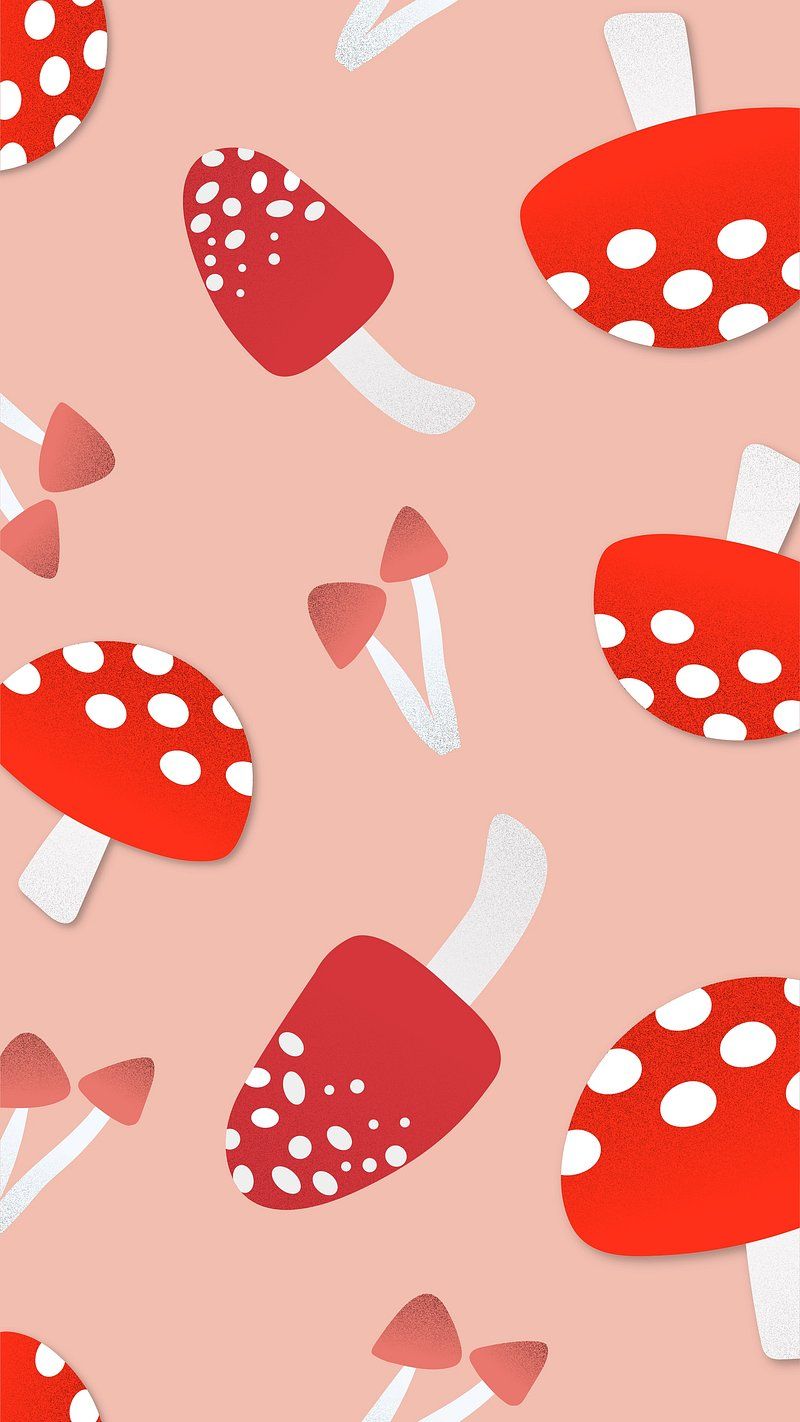 800x1422 Mushroom phone wallpaper, cute food