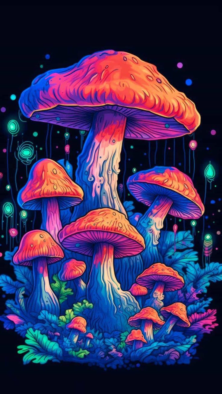 736x1308 Mushrooms iPhone Wallpaper 4K