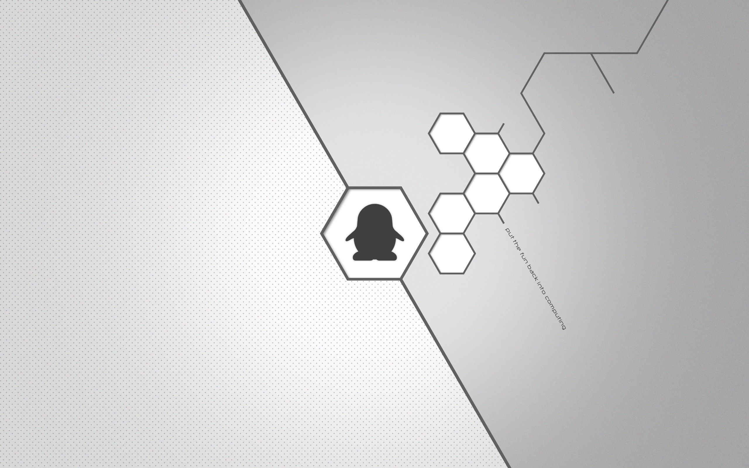 2560x1600 White linux gray tux wallpaper 2560x1600 20112 WallpaperUP