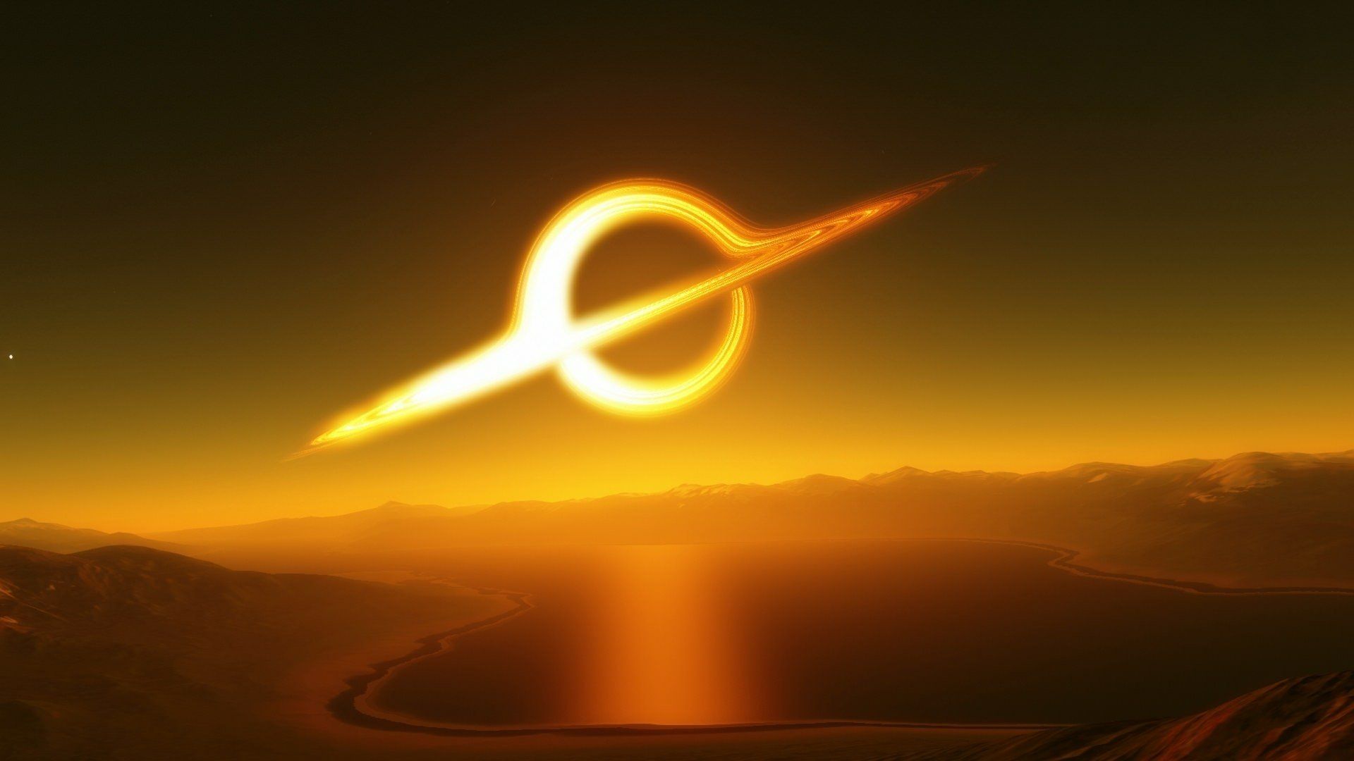 1920x1080 Stellar Rift: Sci Fi Black Hole HD Wallpaper