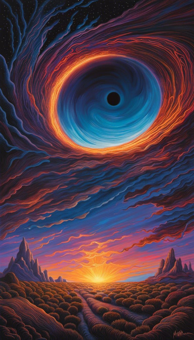 768x1344 Bioluminescent Black Hole Sun in Hyperrealism Styl