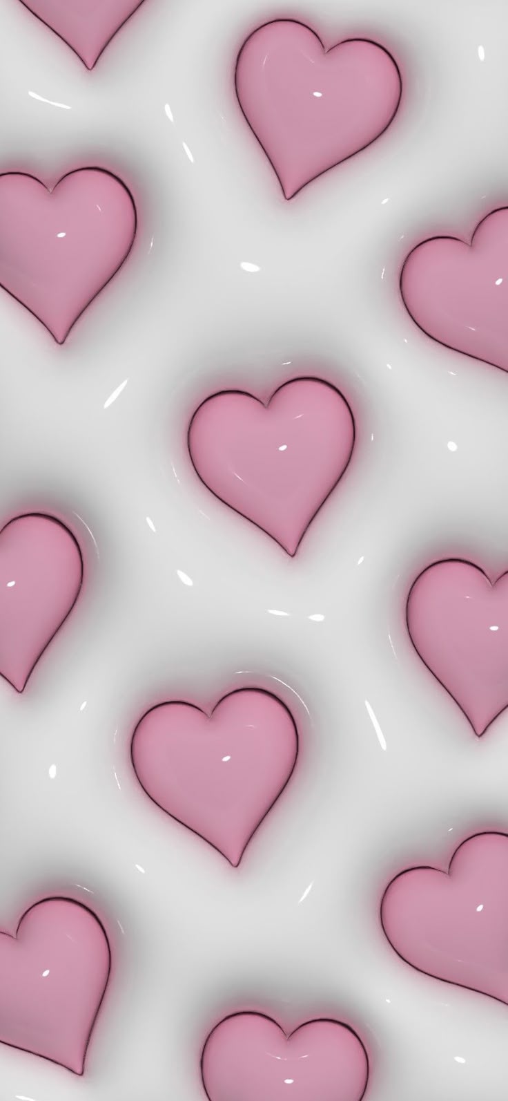 736x1593 wallpaper heart pink and white