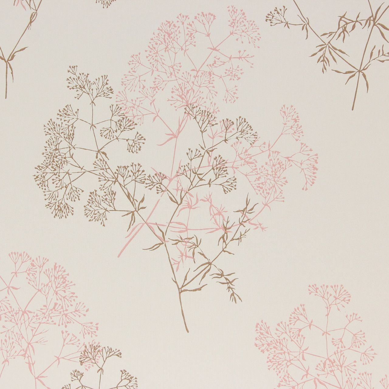 1280x1280 1960s Vintage Wallpaper Pink Brown Flowers on Beige's Vintage Wallpaper