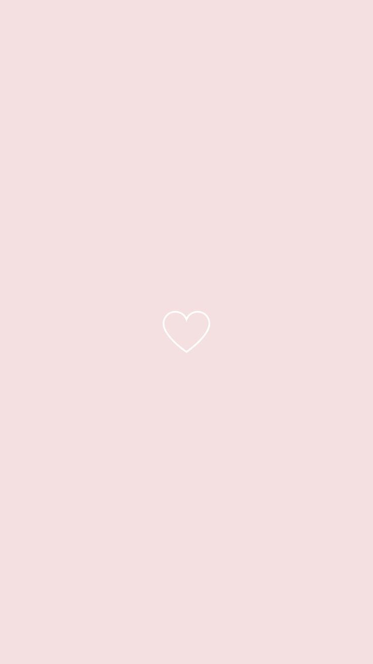 736x1308 Minimal Pink and White Heart Wallpaper